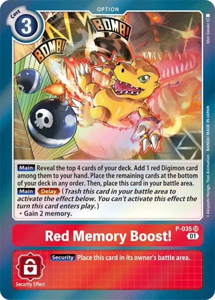 Red Memory Boost! [P-035] [Promotional Cards] | Black Swamp Games