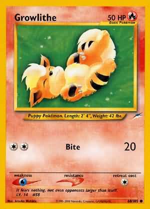 Growlithe (68/105) [Neo Destiny Unlimited] | Black Swamp Games