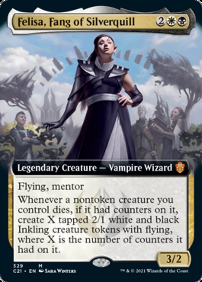 Felisa, Fang of Silverquill (Extended Art) [Commander 2021] | Black Swamp Games