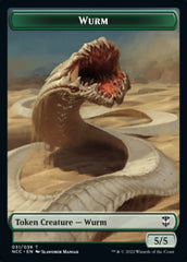 Elf Warrior // Wurm Double-Sided Token [Streets of New Capenna Commander Tokens] | Black Swamp Games