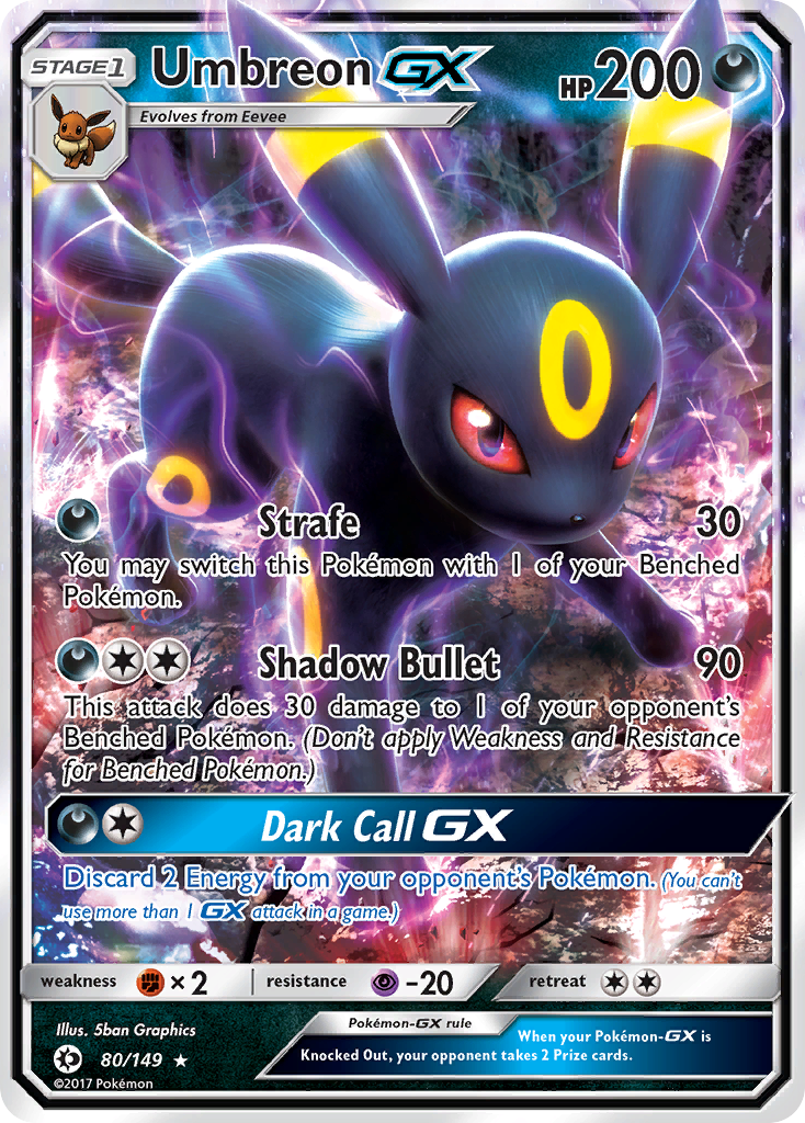 Umbreon GX (80/149) [Sun & Moon: Base Set] | Black Swamp Games