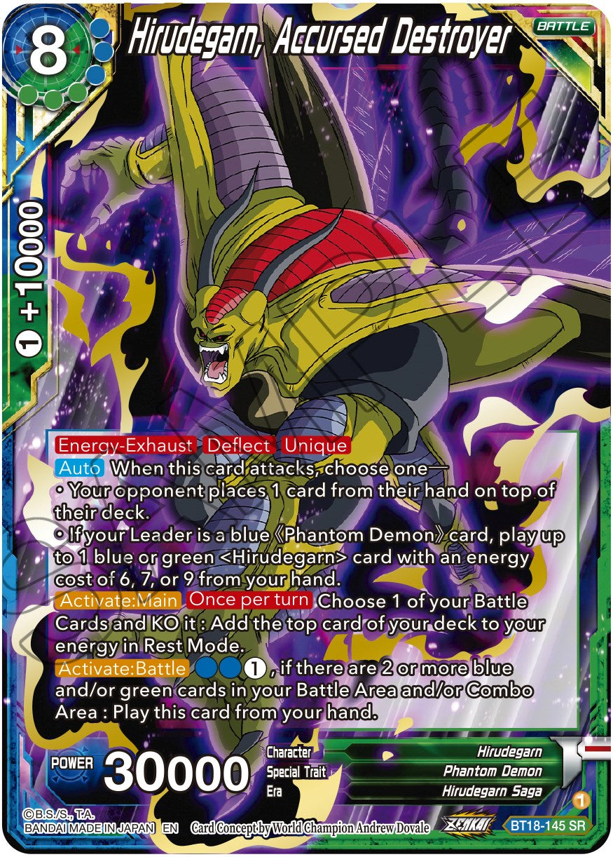 Hirudegarn, Accursed Destroyer (BT18-145) [Dawn of the Z-Legends] | Black Swamp Games