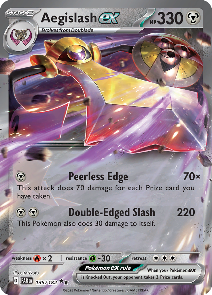 Aegislash ex (135/182) [Scarlet & Violet: Paradox Rift] | Black Swamp Games