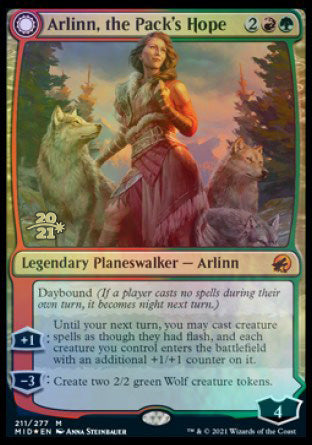 Arlinn, the Pack's Hope // Arlinn, the Moon's Fury [Innistrad: Midnight Hunt Prerelease Promos] | Black Swamp Games
