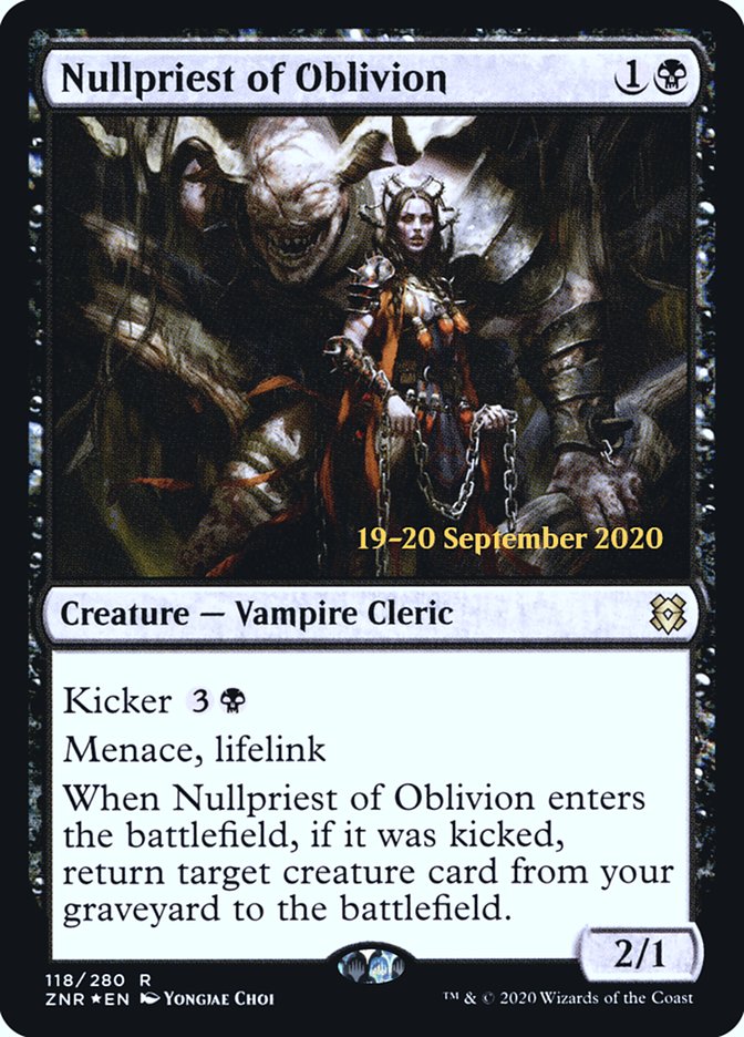 Nullpriest of Oblivion [Zendikar Rising Prerelease Promos] | Black Swamp Games
