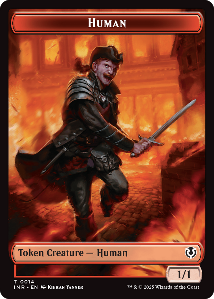 Human (0014) // Emblem - Chandra, Dressed to Kill Double-Sided Token [Innistrad Remastered Tokens] | Black Swamp Games