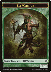 Elf Warrior // Zombie Double-Sided Token [Commander 2016 Tokens] | Black Swamp Games
