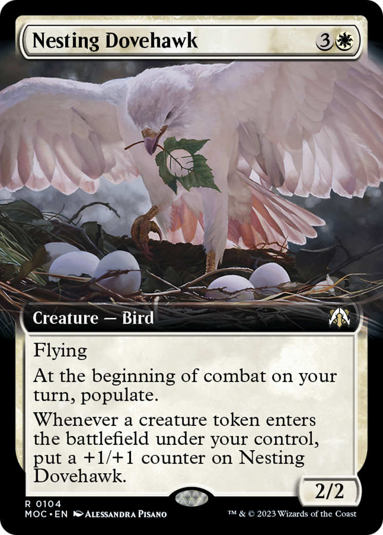 Nesting Dovehawk (Extended Art) [March of the Machine Commander] | Black Swamp Games