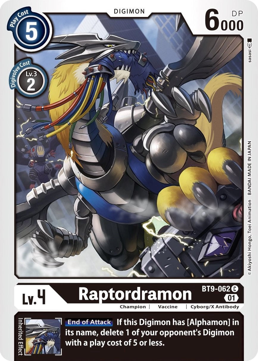 Raptordramon [BT9-062] [X Record] | Black Swamp Games