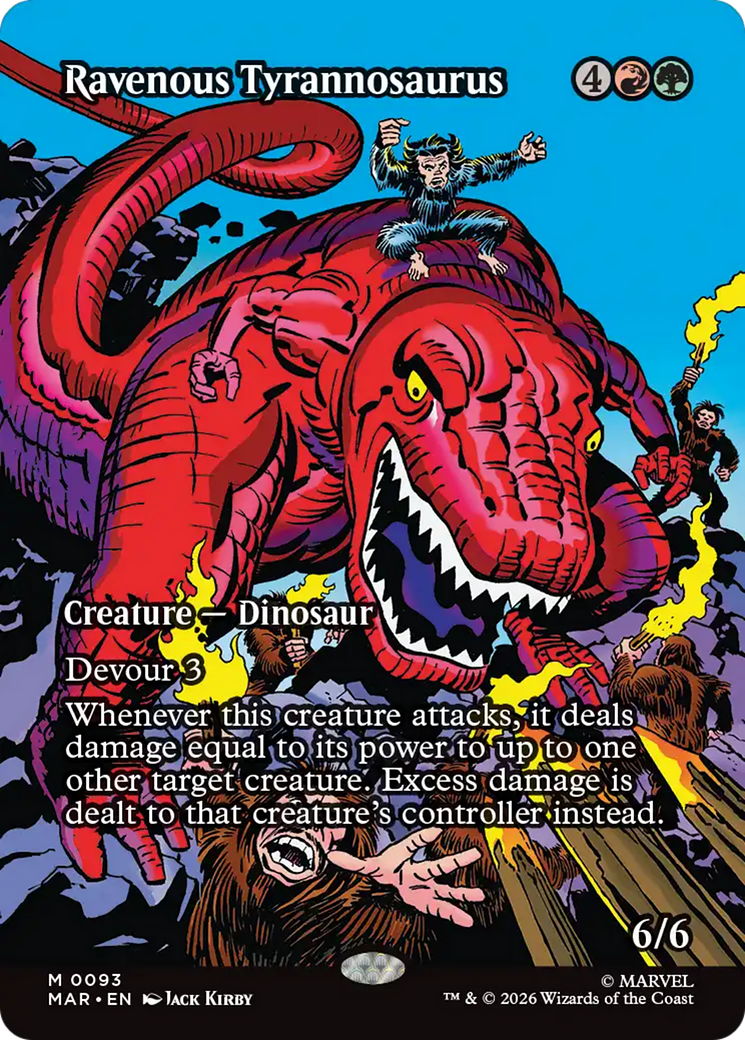 Ravenous Tyrannosaurus (Borderless) [Marvel Universe: Eternal-Legal] | Black Swamp Games