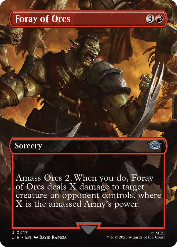 Foray of Orcs (Borderless Alternate Art) [The Lord of the Rings: Tales of Middle-Earth] | Black Swamp Games