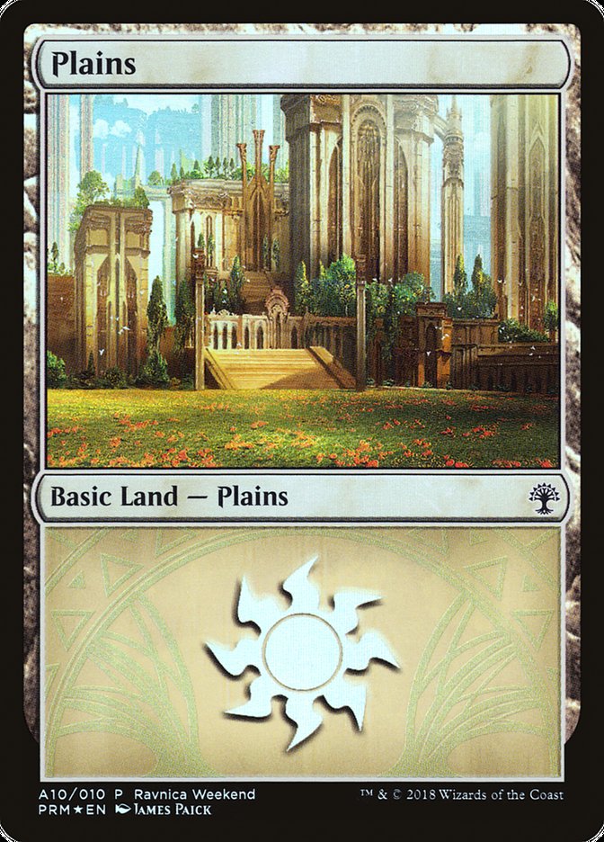 Plains (A10) [Ravnica Allegiance Ravnica Weekend] | Black Swamp Games