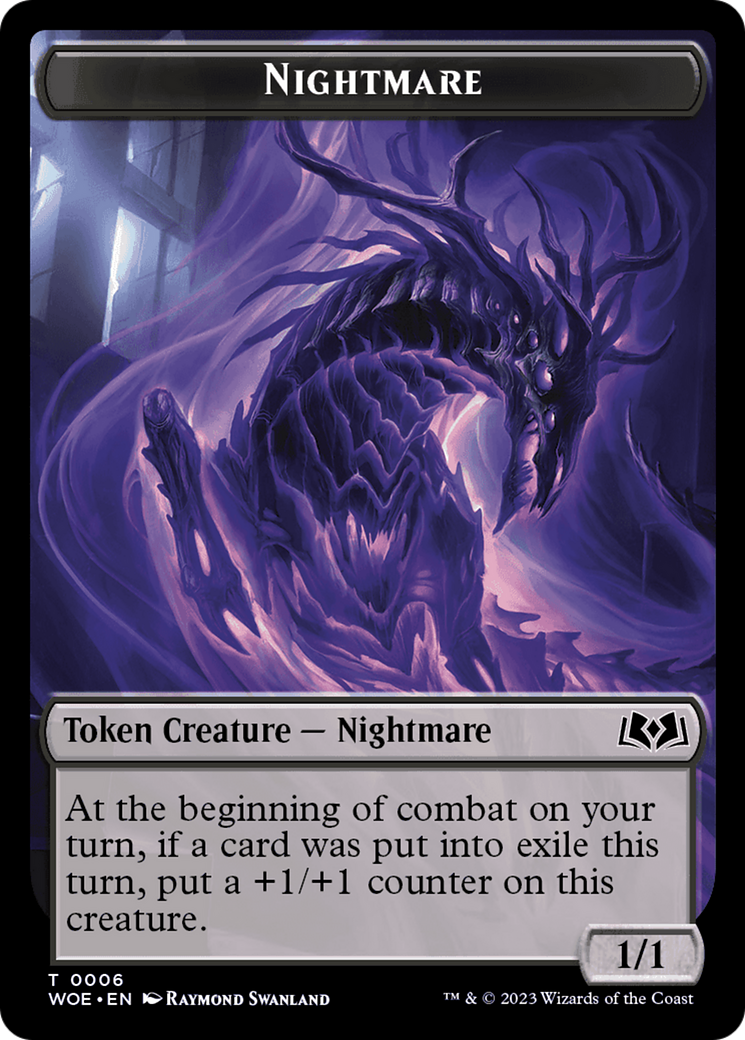 Nightmare // Food (0010) Double-Sided Token [Wilds of Eldraine Tokens] | Black Swamp Games