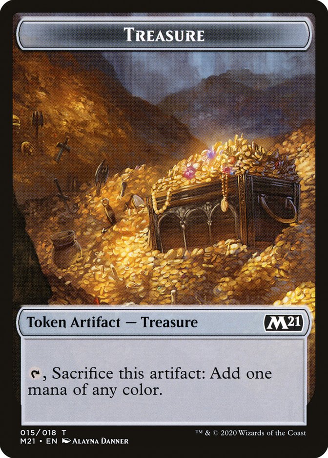 Bird // Treasure Double-Sided Token [Core Set 2021 Tokens] | Black Swamp Games