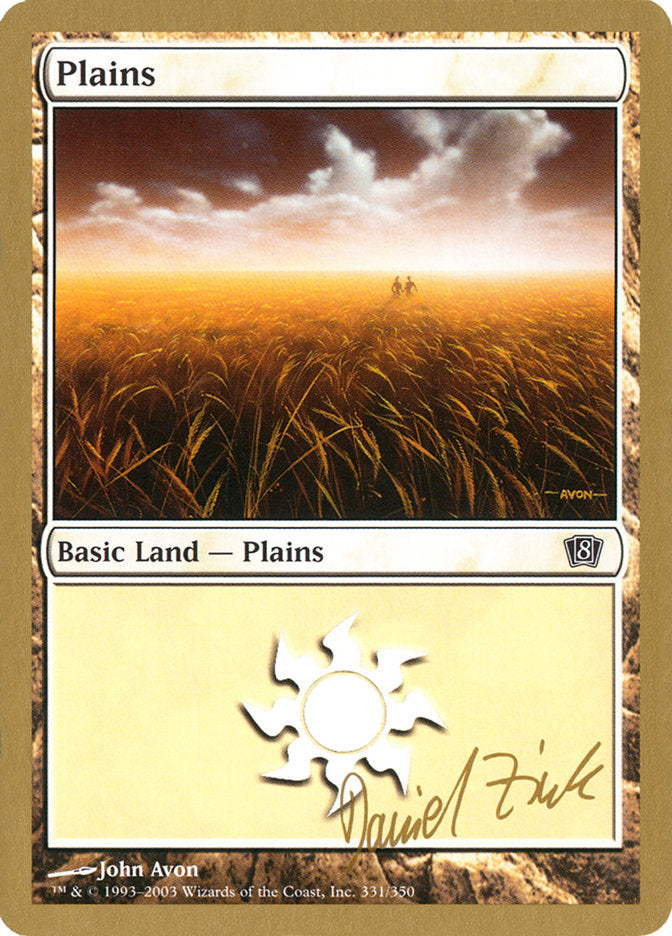 Plains (dz331) (Daniel Zink) [World Championship Decks 2003] | Black Swamp Games