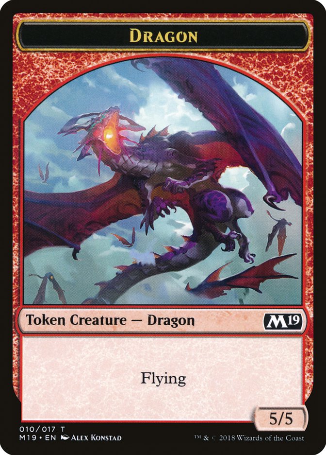 Dragon Token (010/017) [Core Set 2019 Tokens] | Black Swamp Games