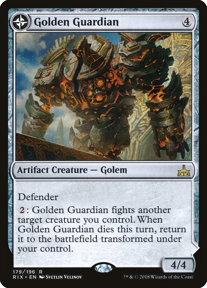Golden Guardian // Gold-Forge Garrison [Rivals of Ixalan] | Black Swamp Games