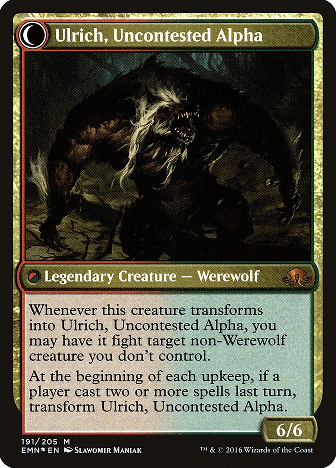 Ulrich of the Krallenhorde // Ulrich, Uncontested Alpha [Eldritch Moon Prerelease Promos] | Black Swamp Games