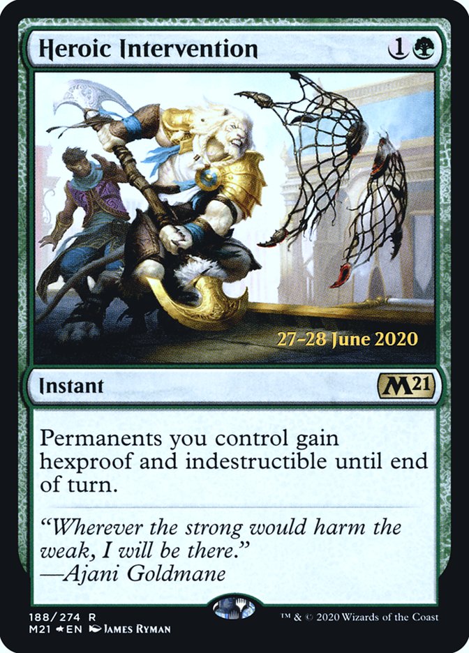 Heroic Intervention [Core Set 2021 Prerelease Promos] | Black Swamp Games