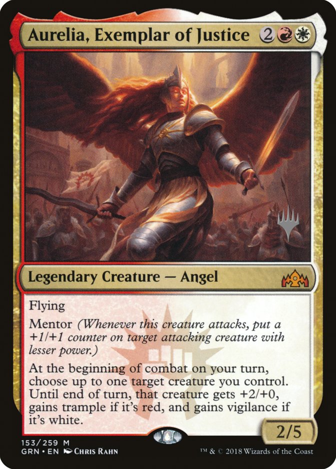 Aurelia, Exemplar of Justice (Promo Pack) [Guilds of Ravnica Promos] | Black Swamp Games