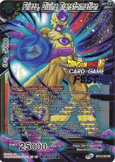 Frieza, Divine Transformation (Card Game Fest 2022) (BT12-100) [Tournament Promotion Cards] | Black Swamp Games