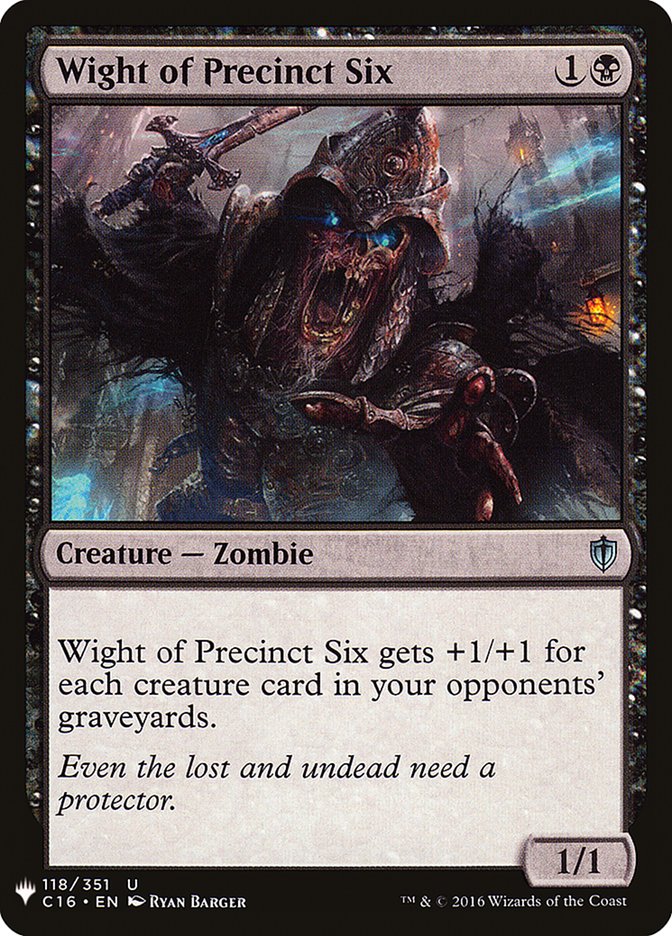 Wight of Precinct Six [Mystery Booster] | Black Swamp Games