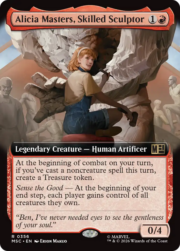 Alicia Masters, Skilled Sculptor (Extended Art) [Marvel Super Heroes Commander] | Black Swamp Games