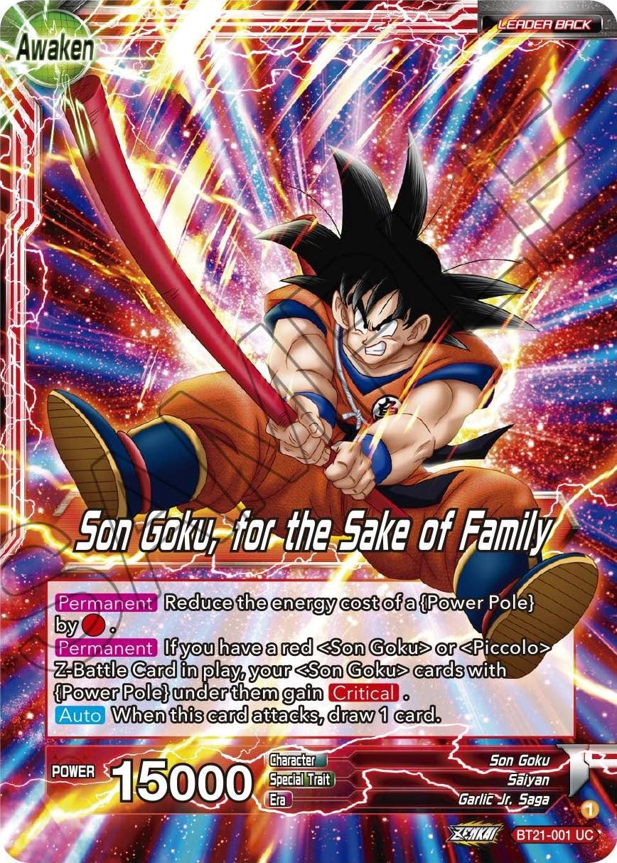 Son Goku // Son Goku, for the Sake of Family (BT21-001) [Wild Resurgence] | Black Swamp Games