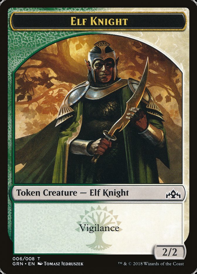 Saproling // Elf Knight Double-Sided Token [Guilds of Ravnica Guild Kit Tokens] | Black Swamp Games
