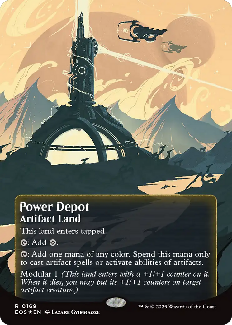 Power Depot (0169) (Borderless) (Galaxy Foil) [Edge of Eternities: Stellar Sights] | Black Swamp Games