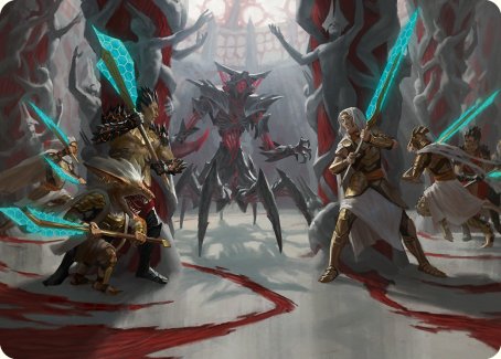 Goldwardens' Gambit Art Card [Phyrexia: All Will Be One Art Series] | Black Swamp Games