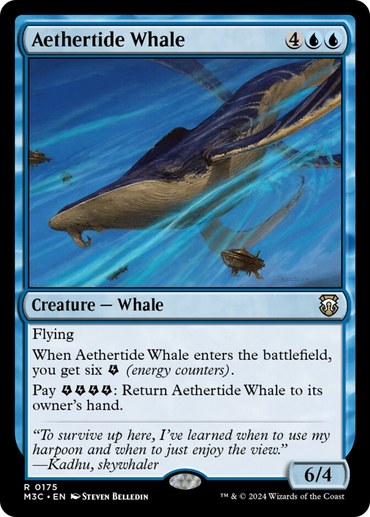 Aethertide Whale (Ripple Foil) [Modern Horizons 3 Commander] | Black Swamp Games