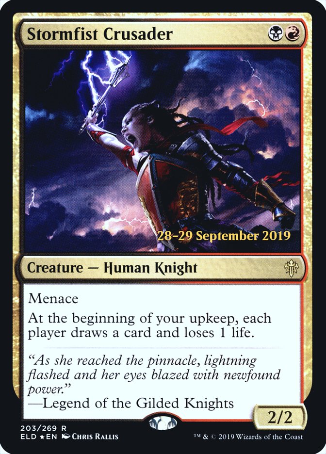 Stormfist Crusader [Throne of Eldraine Prerelease Promos] | Black Swamp Games