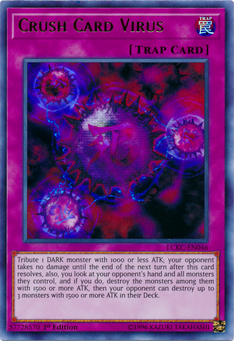 Crush Card Virus (Version 2) [LCKC-EN046] Ultra Rare | Black Swamp Games