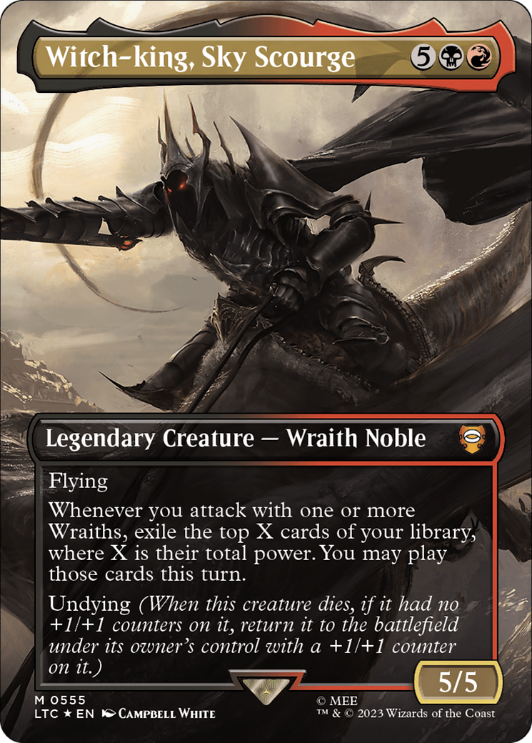 Witch-king, Sky Scourge (Borderless) (Surge Foil) [The Lord of the Rings: Tales of Middle-Earth Commander] | Black Swamp Games