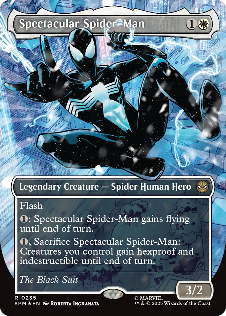 Spectacular Spider-Man (0235) (Borderless) (Textured Foil) [Marvel's Spider-Man] | Black Swamp Games