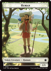 Copy // Human Double-Sided Token [Foundations Tokens] | Black Swamp Games