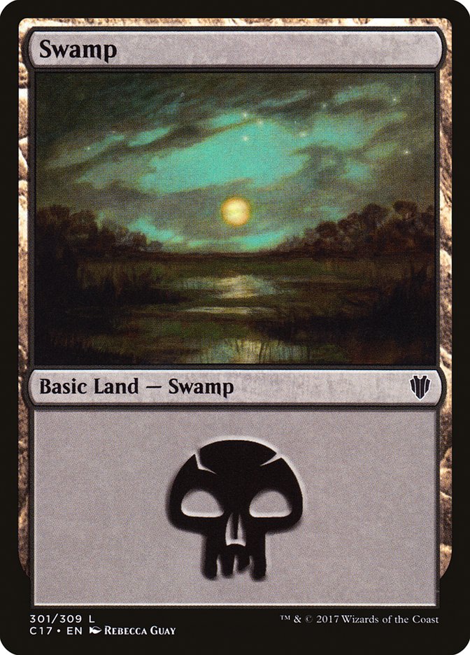 Swamp (301) [Commander 2017] | Black Swamp Games
