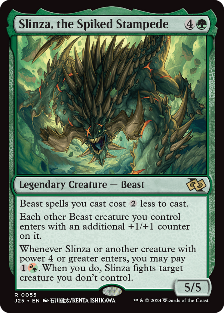 Slinza, the Spiked Stampede (Anime) [Foundations Jumpstart] | Black Swamp Games