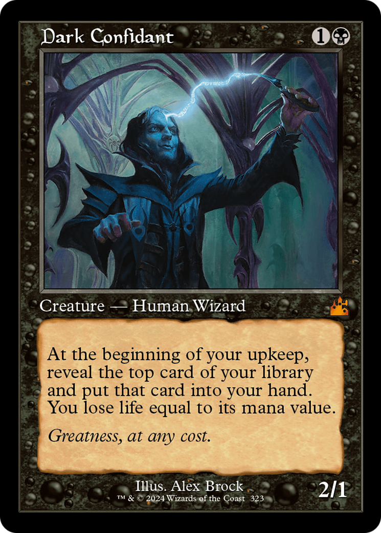 Dark Confidant (Retro Frame) [Ravnica Remastered] | Black Swamp Games