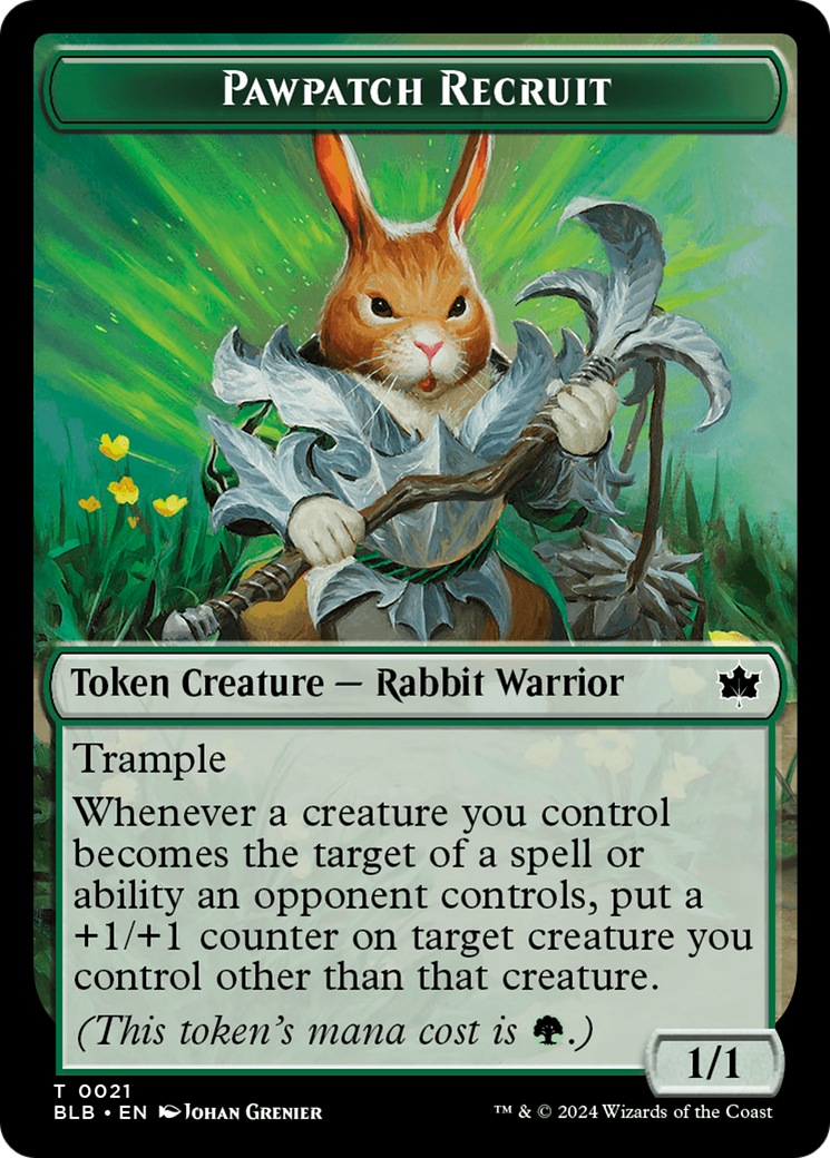 Pawpatch Recruit // Map Double-Sided Token [Bloomburrow Tokens] | Black Swamp Games
