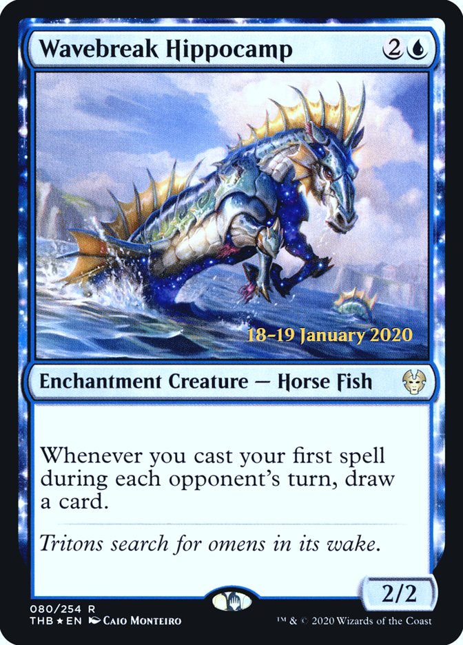 Wavebreak Hippocamp [Theros Beyond Death Prerelease Promos] | Black Swamp Games