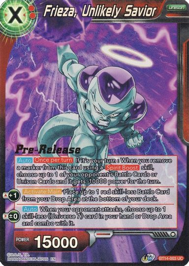 Frieza, Unlikely Savior (BT14-003) [Cross Spirits Prerelease Promos] | Black Swamp Games