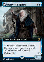 Malevolent Hermit // Benevolent Geist (Extended Art) [Innistrad: Midnight Hunt] | Black Swamp Games