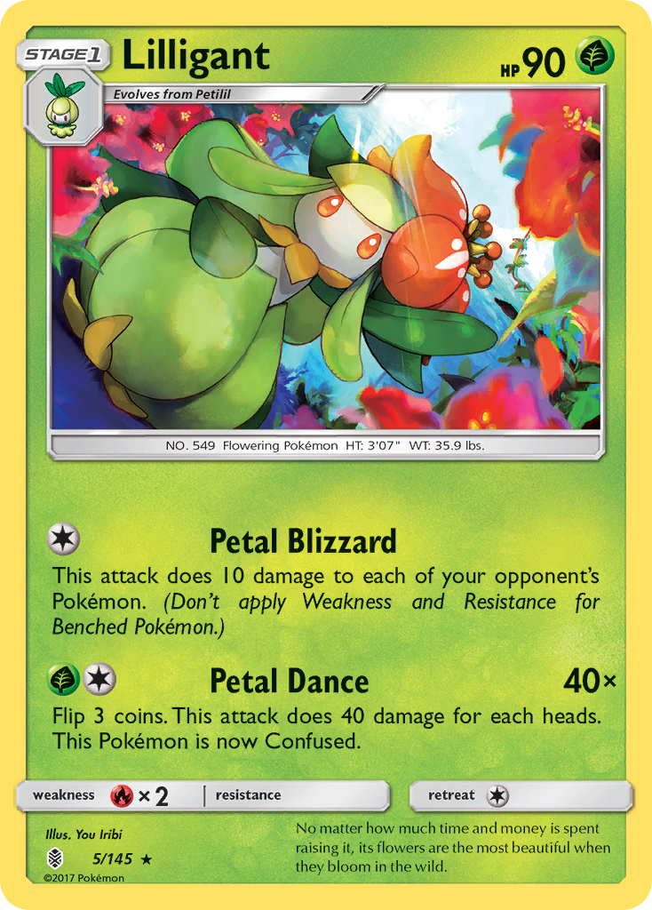 Lilligant (5/145) [Sun & Moon: Guardians Rising] | Black Swamp Games