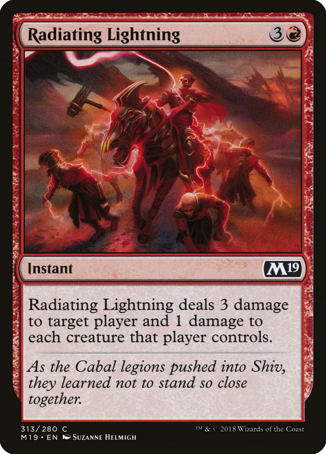 Radiating Lightning [Core Set 2019] | Black Swamp Games
