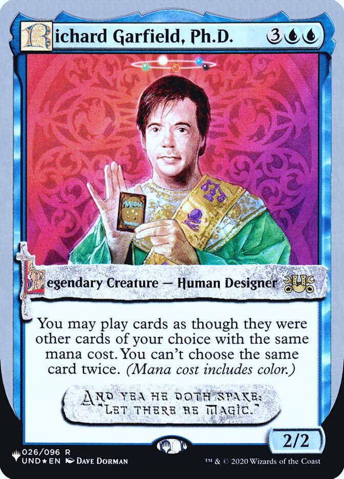 Richard Garfield, Ph.D. (Unfinity Foil Edition) [The List] | Black Swamp Games