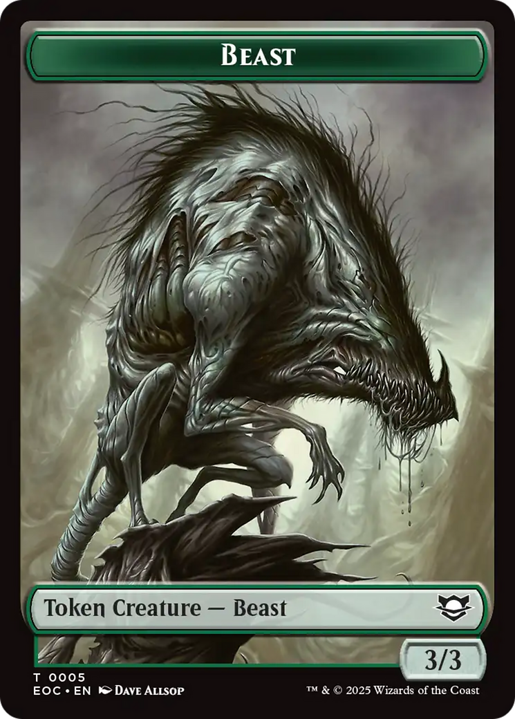 Clue // Beast (0005) Double-Sided Token [Edge of Eternities Commander Tokens] | Black Swamp Games