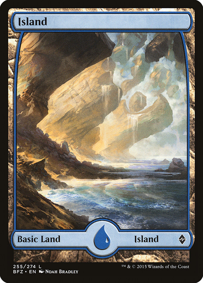 Island (255) (Full Art) [Battle for Zendikar] | Black Swamp Games