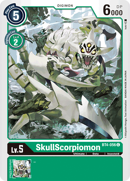 SkullScorpiomon [BT4-056] [Great Legend] | Black Swamp Games